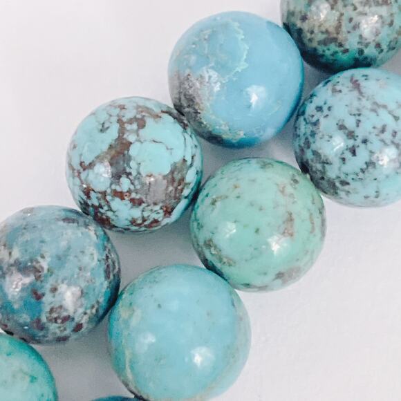 Signed Jay King DTR Sterling Silver Turquoise Gemstone Beaded 20" Necklace VTG - Picture 6 of 10